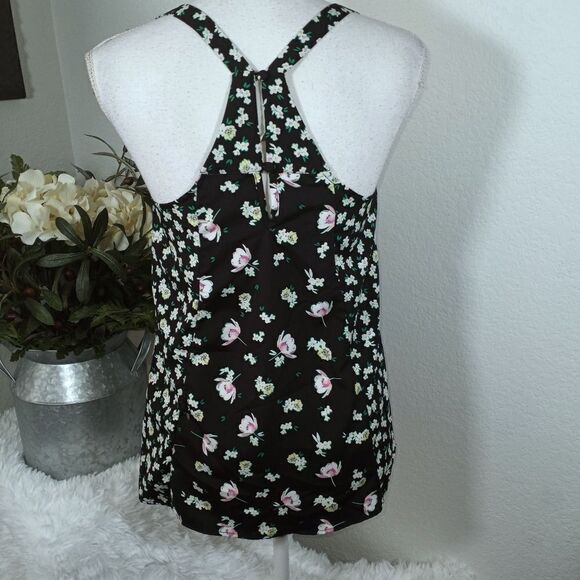 LAUREN CONRAD BLACK FLORAL CAMI SZ.XS EUC - Picture 4 of 7